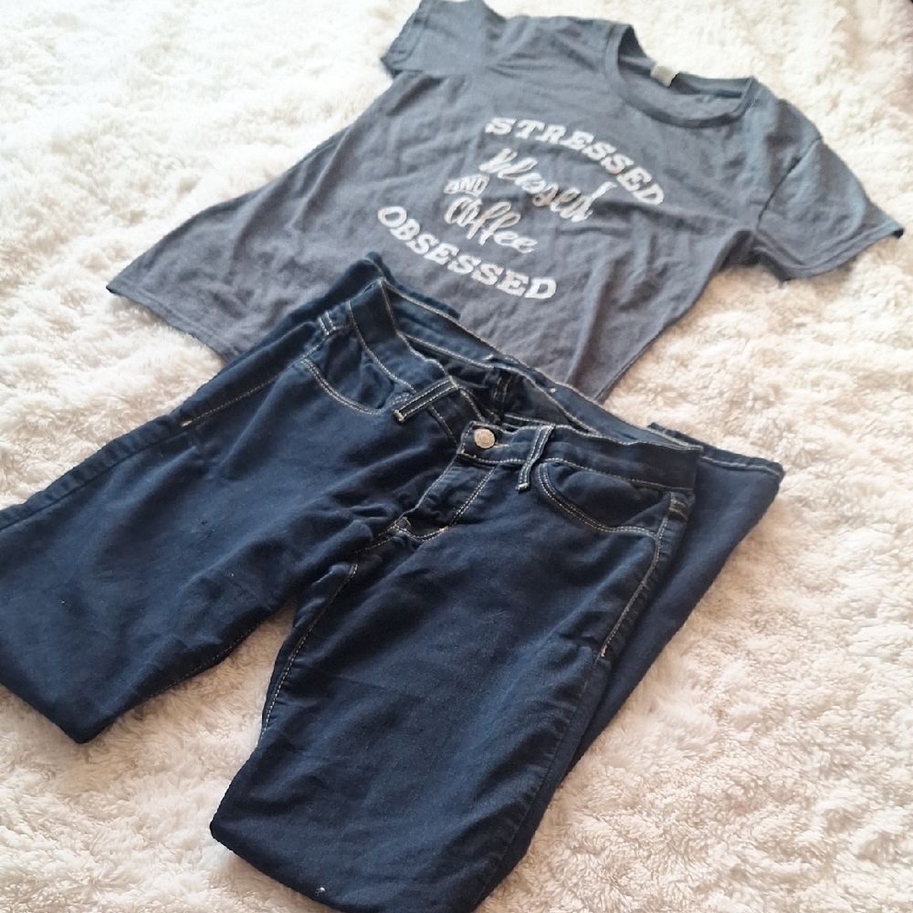 Bundle Flying Monkey Dark Denim Skinny Jeggings Size 27